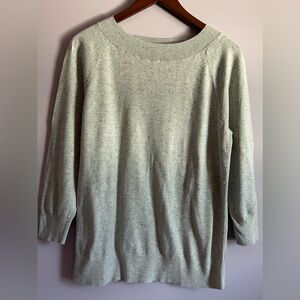 LOFT Speckled Knit Long Sleeve Gray Sweater Size Medium